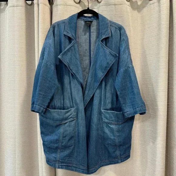 Armani Exchange Vintage Denim Jacket Cardigan 90’s Women’s Size Small - Picture 3 of 12